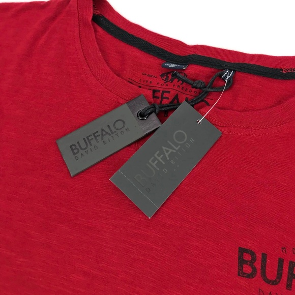 Buffalo David Bitton Red V-Neck T-Shirt XXL Sz 2XL - Picture 7 of 8